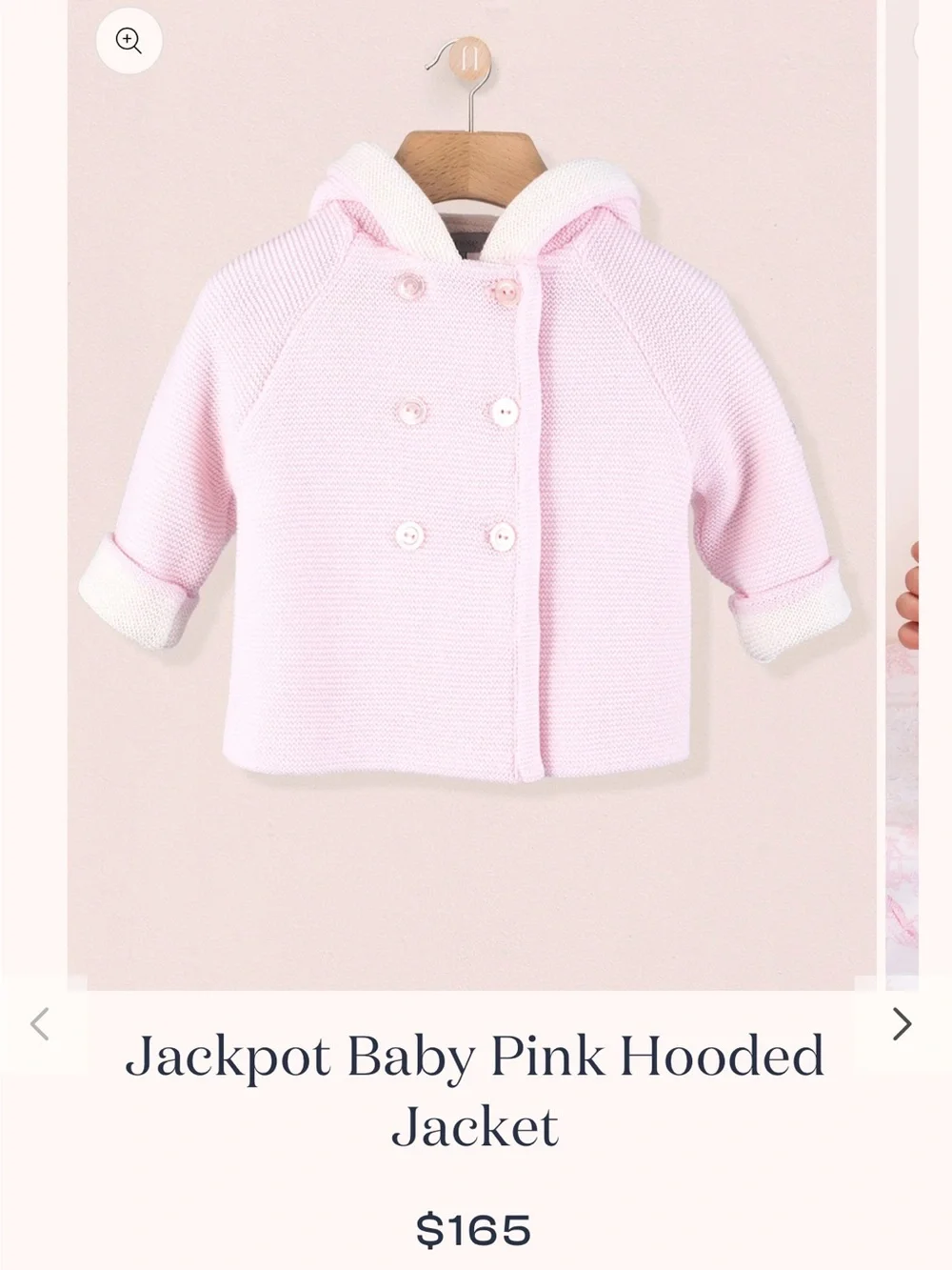 Weekend Sale- New- Baby Hooded Double-Breasted Knit Coat - Pink